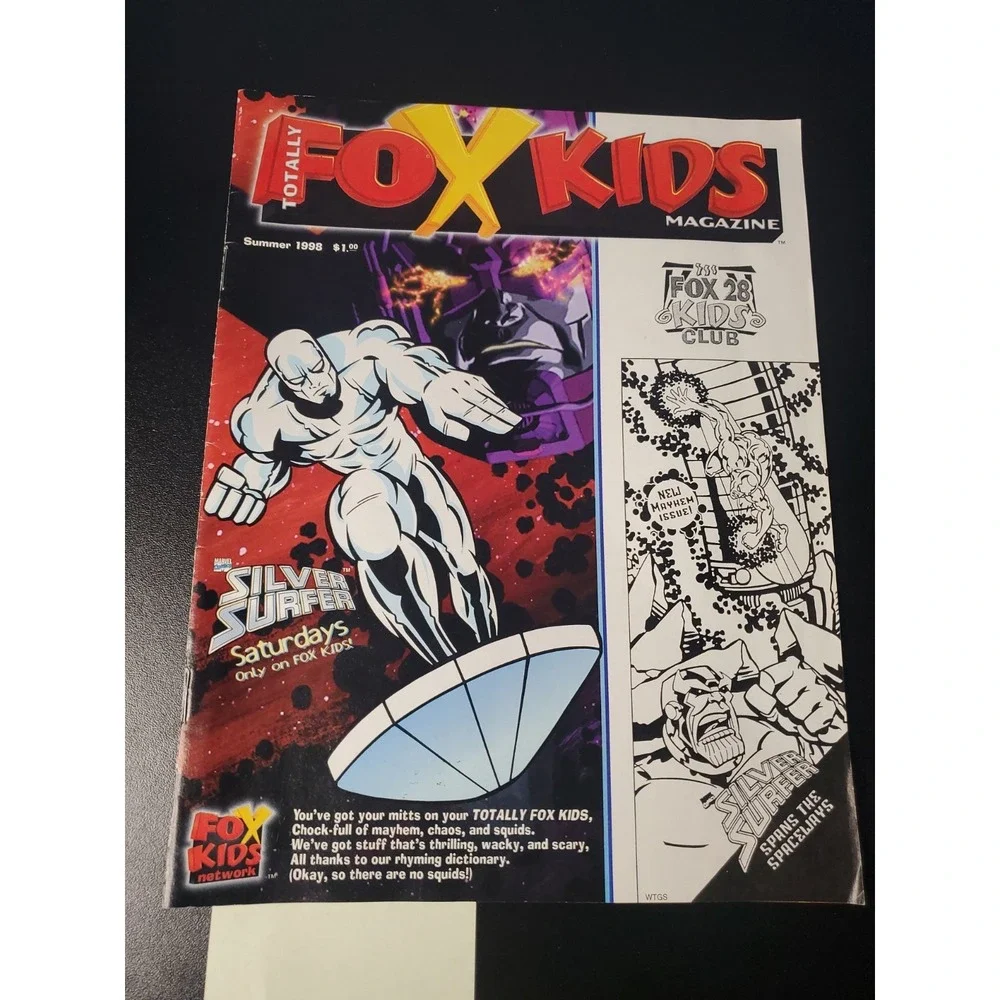 Summer 1998 Fox Kids Magazine Silver Surfer Cover Complete